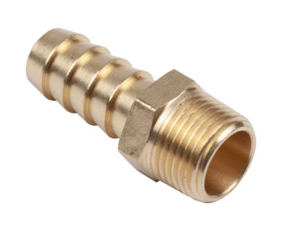 Разъем 3/8"" внешняя резьба - елочка 12 мм, латунь, в блистере AV Steel AV-700316B блистер – изображение 5