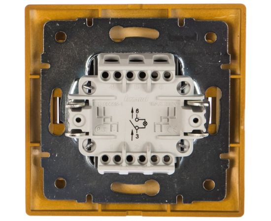 Выключатель Lezard, MIRA, с подсветкой, ольха, 701-0701-111 – изображение 6