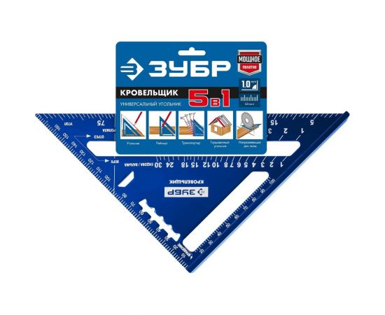 Универсальный кровельный угольник ЗУБР Кровельщик 180 мм, 5-в-1 34391-18 – изображение 9