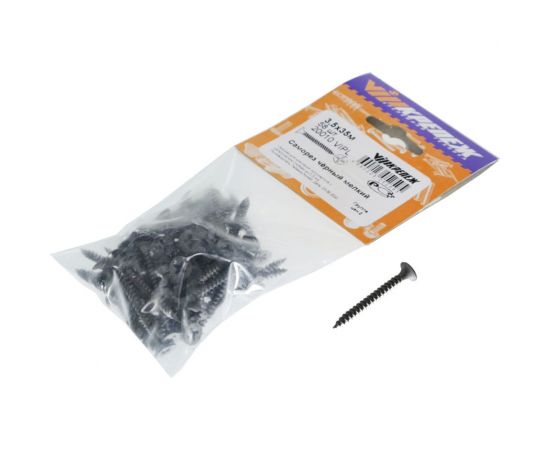 Саморез VIPкрепеж черный 3,5/35 м 58шт 20010 VIPL 