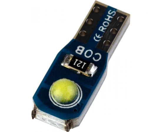 Автолампа SKYWAY диод., T5 (W1.2W), 12 В, 2 COB диода, 1-конт., белая панель S08201543 