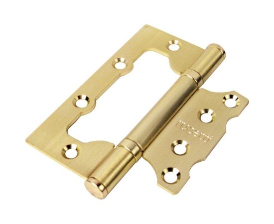 Стальная петля RUCETTI без врезки, матовое золото RFH-100х75х2,5 SG 9009255 