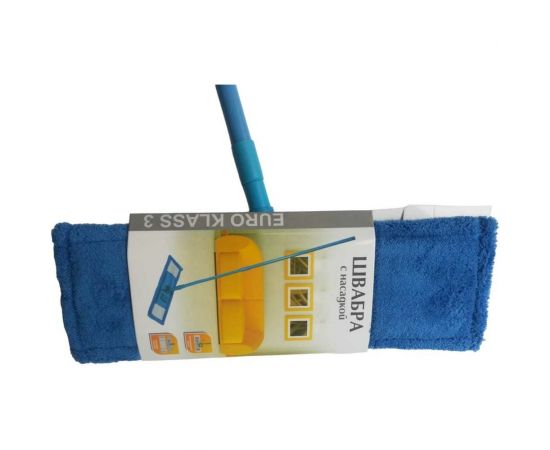 Швабра с насадкой из микрофибры EUROHOUSE с карманами 13941 