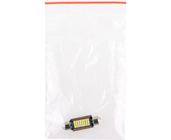 Автолампа SKYWAY диод T11(C5W) 12V 24SMD диодов, 1-конт. 39мм белая, салон S08201487 – изображение 2