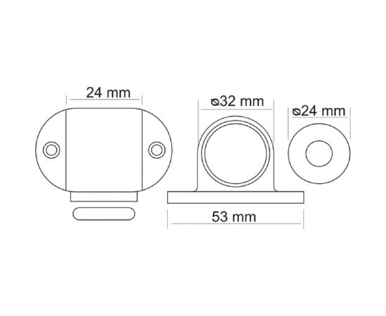 Магнитный дверной ограничитель MORELLI MDS-1 SN, цвет - белый никель 9011016 – изображение 2