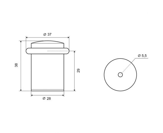 Ограничитель двери Palladium 04 СР хром 00008881 – изображение 3