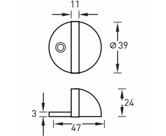Напольный ограничитель PALIDORE C802 GF полусфера, графит 98761121 – изображение 3