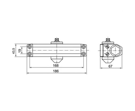 Доводчик Palladium 1060 белый 00003265 – изображение 3