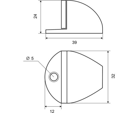 Ограничитель двери Palladium 01 AВ античная бронза 00003607 – изображение 3