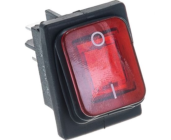 Клавишный влагозащищённый выключатель duwi с подсветкой 4 контакта, 250В, 16А, ВКЛ-ВЫКЛ тип RWB-507, 26845 1 – изображение 4