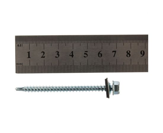 Кровельный саморез Tech-Krep КР ZP сверло 4,8х64 30 шт, коробка с окном 112028 – изображение 4