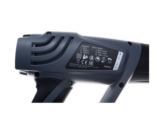 Термофен GRAPHITE 2000 Вт, темпер. I: 25ºC, II: 350ºC, III: 550ºC, кейс 59G522 – изображение 5