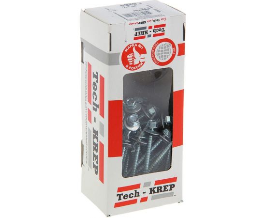 Кровельный саморез Tech-Krep КР ZP сверло 4,8х64 30 шт, коробка с окном 112028 – изображение 6