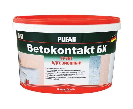 Грунтовка для повышения адгезии ПУФАС Бетоконтакт БК для внутренних работ мороз. тов-164740 