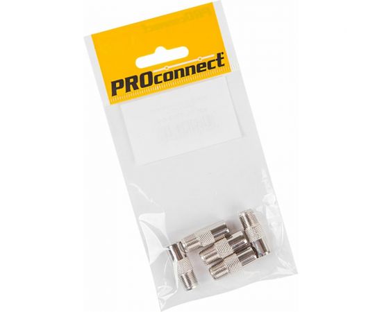 Антенный переходник PROCONNECT RG-6, SAT, гнездо F - штекер ТВ, 5шт 05-4303-4-9 
