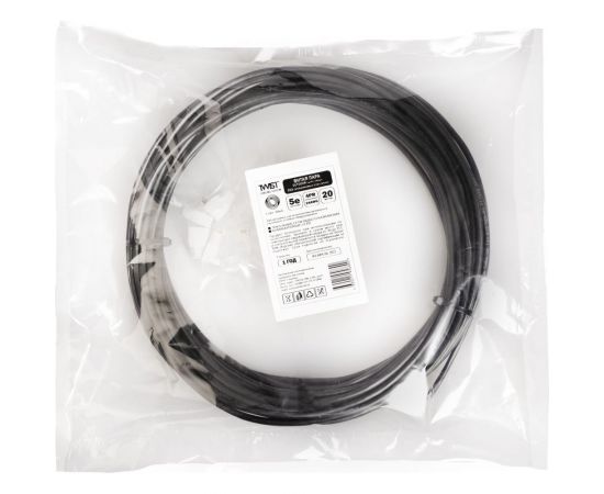 Кабель витая пара TWIST 20м, UTP, 4PR, cat. 5e, CCA, PE, 24 AWG, outdoor UTP4-C5E-CCA-G24-OUT-PE-20-TWCS 