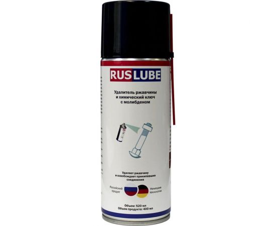 Удалитель ржавчины и химический ключ с молибденом Русмарк Ruslube 520/400 мл ruslube1006-1 