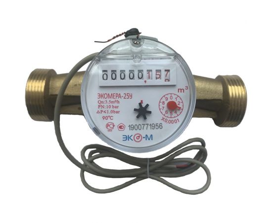 Универсальный одноструйный счетчик воды ЭКО-М ЭКОМЕРА-25И импульсный Э-25ОУИ-160-СК 