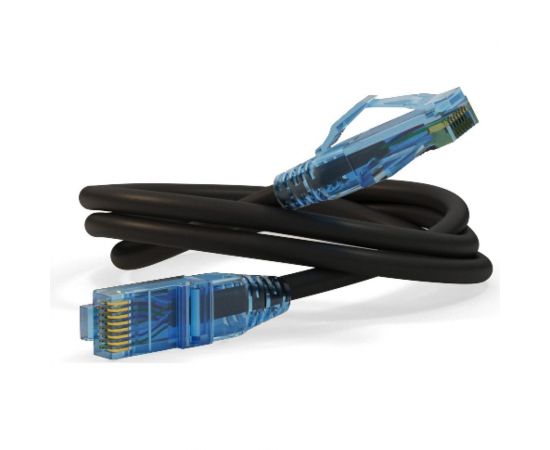 Патч-корд Hyperline PC-LPM-UTP-RJ45-RJ45-C6-3M-LSZH-BK U/UTP, Cat.6 100% Fluke Component 30850 