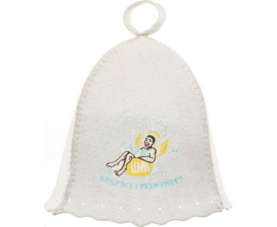 Шапка Банная линия Эко "Баня все грехи смоет" 11-073 