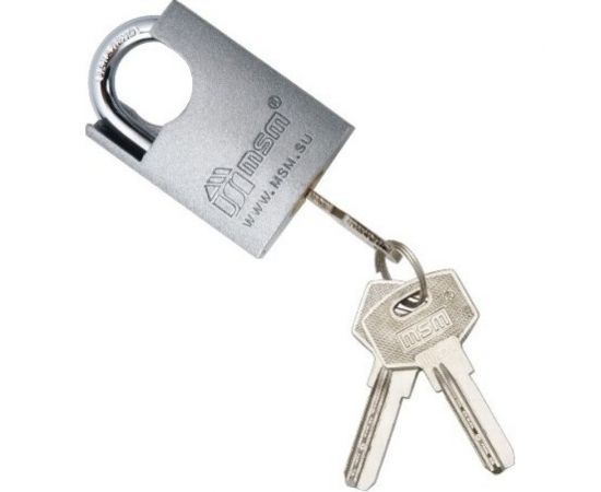 Навесной стальной замок с закаленной дужкой и перфоключами MSM 40 мм VS1/40 блистер 