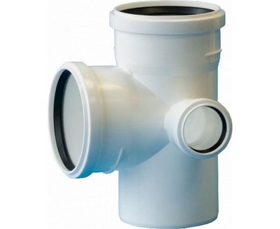 Крестовина двухплоскостная для бесшумной канализации ПОЛИТЭК из ПП диаметр 110х110х50/87,5 градусов, правая 120001104 