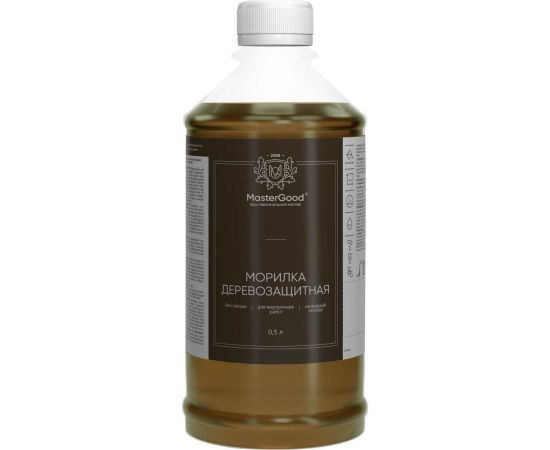 Морилка MasterGood MG Лиственница (0,5 л) ""MG-морилка-0,5/листв – изображение 2