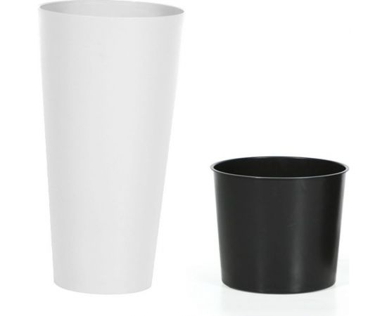 Кашпо для цветов Prosperplast TUBUS SLIM 2 предмета, белое, 15 и 27 л DTUS300-S449 – изображение 2