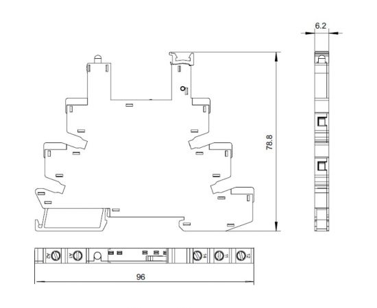 Розетка для реле с винтовыми зажимами Релеон, 8А; /= 230В AC/DC; S1010230 – изображение 2