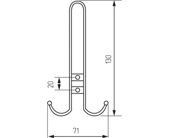 Крючок MF R16, 3-х рожковый, золото 10933v – изображение 2