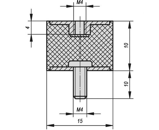 Резинометаллический буфер KIPP K0568.01500855 – изображение 2