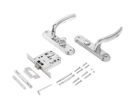 Защелка БУЛАТ ЗЩ1-Д01.04 (П) АЛЬФА (хром; правая; с фиксацией) 13948 – изображение 2