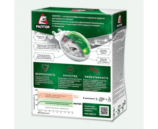 Комплект от комаров РАПТОР 30 ночей, прибор+жидкость 12638 Gk0818 – изображение 2