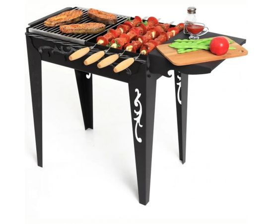 Садовый мангал с боковой полкой GRATAR МС 600 – изображение 3