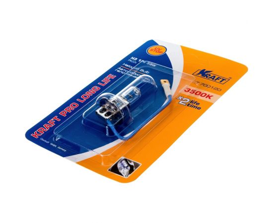 Комплект автоламп KRAFT Н3, 12 В, 55 Вт, Pro Long Life, 2 шт. KT 700224 – изображение 3