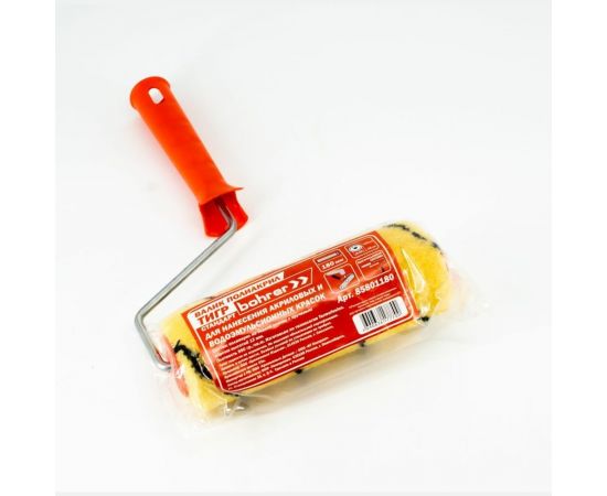 Валик BOHRER тигр, 180 мм, d42 мм, ворс 12 мм, с пластиковой рукояткой, бюгель 6 мм 85801180 – изображение 3