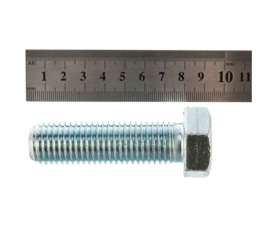 Болт DIN 933 с шестигранной головкой, оцинкованный М20х70, 6шт - коробка Tech-Krep 126543 – изображение 4