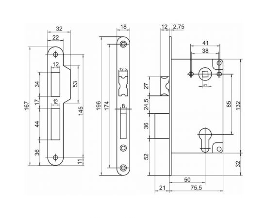 Корпус замка Palladium 285 AB 00006505 – изображение 4