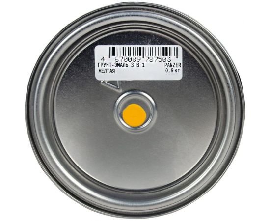 Грунт - эмаль PANZER по ржавчине 3 в 1 гладкая, желтая, 0.9 кг 219841 – изображение 4