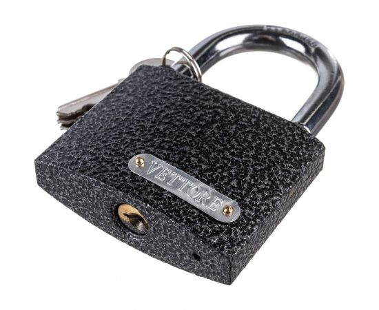 Навесной замок VETTORE BW367 МВС 127, 3 ключа, MP порошковый 20302 – изображение 4