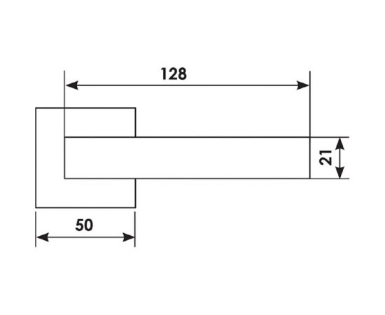 Дверная ручка MORELLI HORIZONT SQ CRO цвет - хром 9012302 – изображение 5
