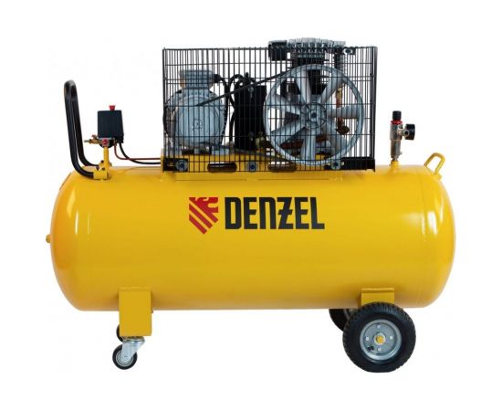 Воздушный компрессор DENZEL ременной привод BCI3000-T/200, 3,0 кВт, 200 литров, 530 л/мин 58119 – изображение 6