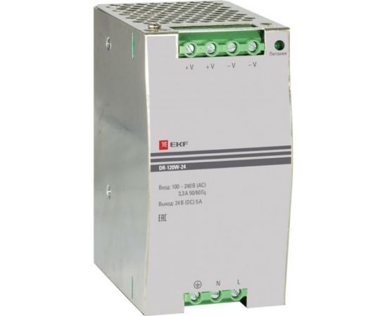 Блок питания EKF 24В, DR-120W-24, PROxima SQdr-120w-24 