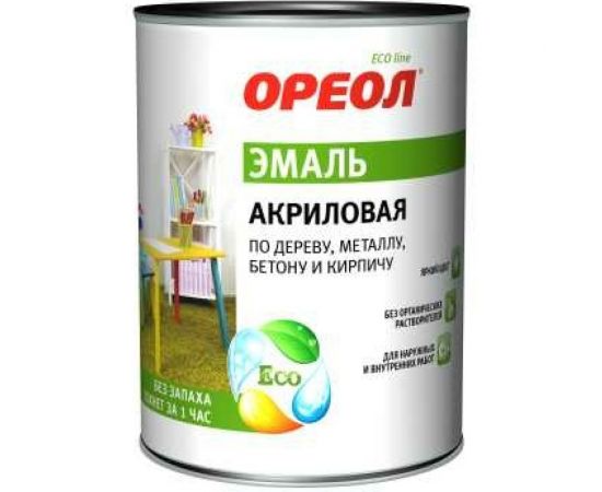 Акриловая эмаль Ореол (матовая; серая; 1.9 кг) 71788 