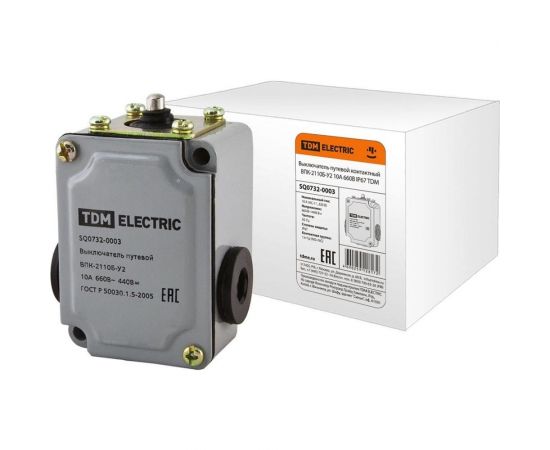 Контактный путевой выключатель TDM ВПК-2110Б-У2, 10А, 660В, IP67 SQ0732-0003 