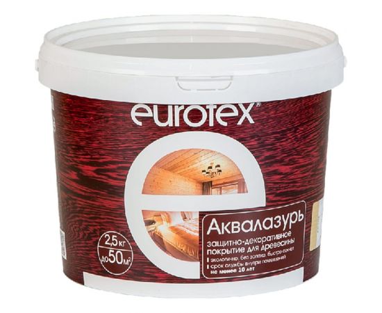 Защитно-декоративное покрытие для древесины Рогнеда Eurotex (палисандр; 2.5 кг) 19964 