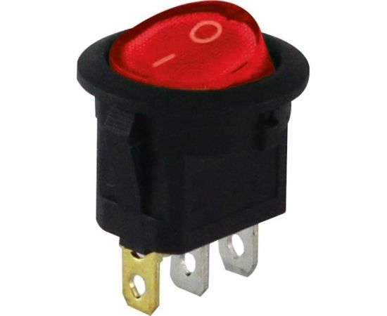 Клавишный круглый переключатель TDM MIRS-101-3-R красный, с подсветкой, 2 положения 1з SQ0703-0041 