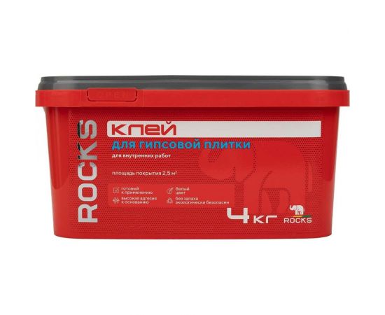 Клей для гипсовой плитки ROCKS 4 кг 036 