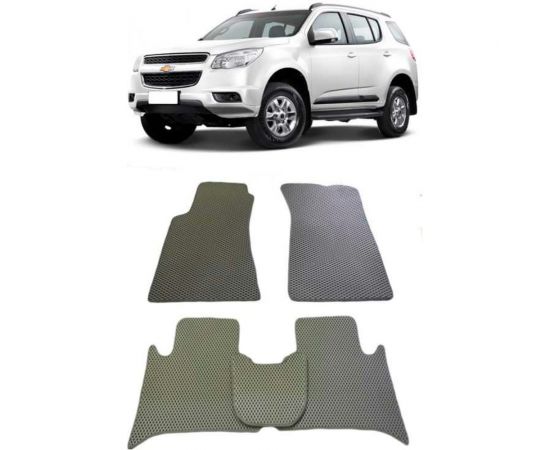 Ковры в салон автомобиля Eva Smart chevrolet trailblazer ii 2012 - 2016 эва сота чёрные c черной окантовкой 1138-B5B5-S 