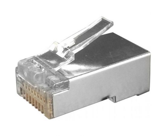 Разъем RJ-45(8P8C) под витую пару Hyperline PLUG-8P8C-U-C6-SH-100, категория 6 49358 
